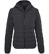 ELFJOY Down Jacket Women Down Coat Winter Black White Puffer Coat Lightweight Down Jacket