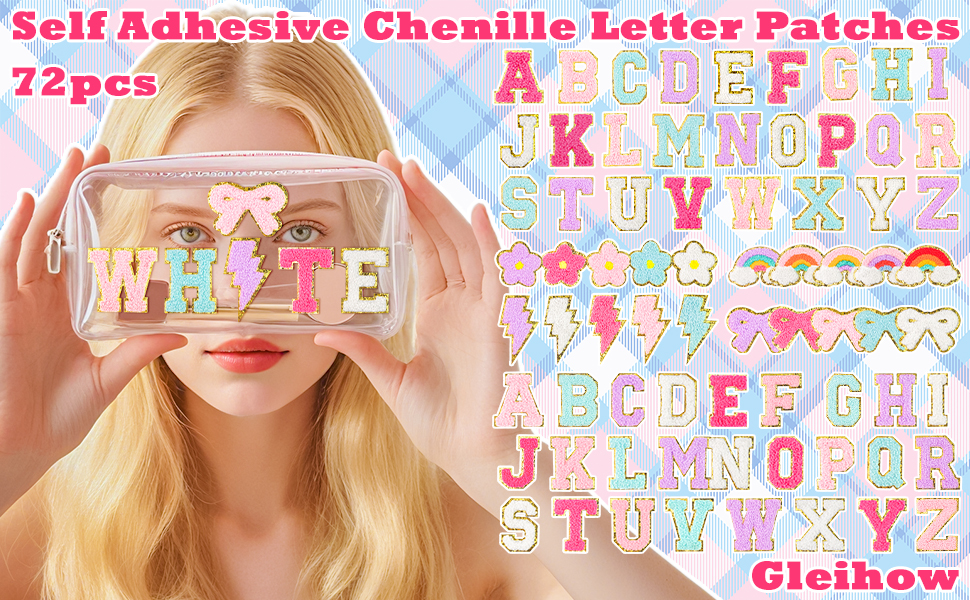 self adhesive chenille letters
