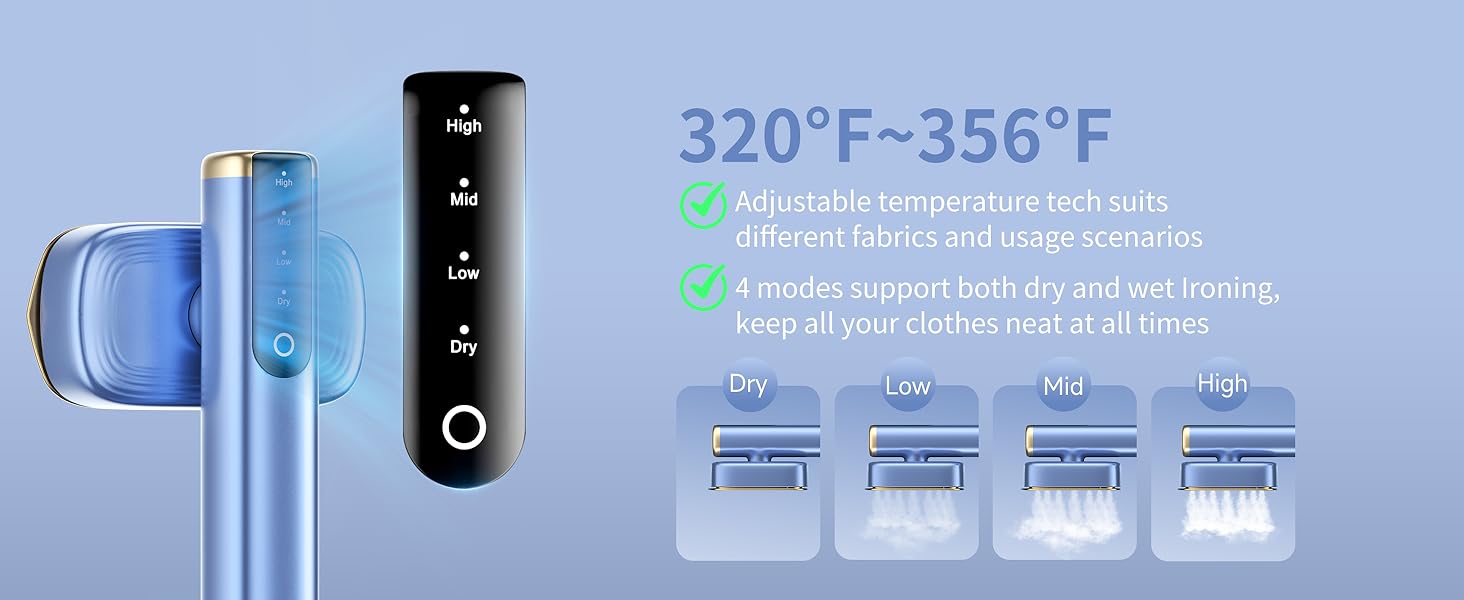 MIYOKO 2-in-1 Garment Steamer for Clothes