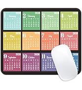 Velluxion 2026 Calendar Mouse Pad, 7.9x9.5 in Aesthetic Design Collection, Non-Slip Decorative Mo...