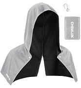 CHEMLUK Cooling Rags for Neck: UPF50 Cooling Hoodie Towel with Case Grey | Quick Dry, Chemical-fr...