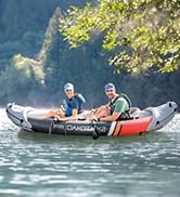 INTEX 2-Person Inflatable Kayak Set, Dakota K2 with 86in Oars and Pump