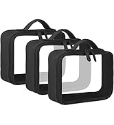 ANRUI TSA Approved Toiletry Bag With Handle Strap, Clear Travel Liquids Toiletries &amp; Cosmetics Or...