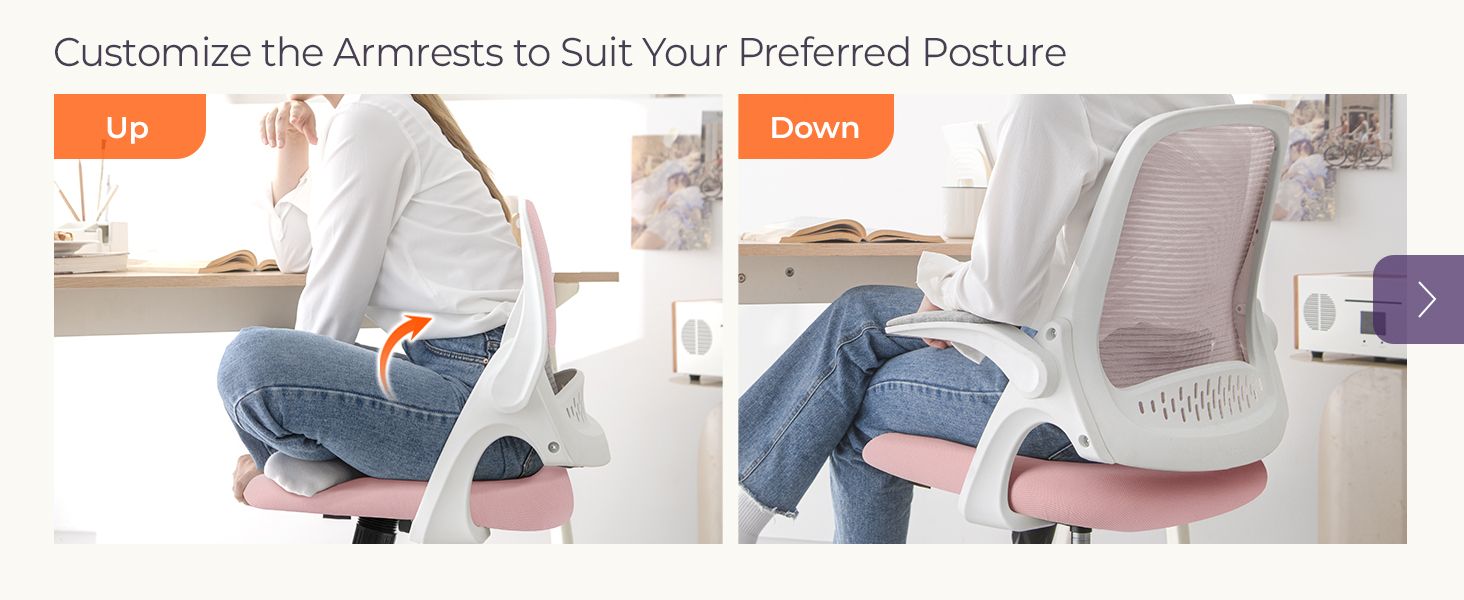 Desk Chair with Customizable Armrests
