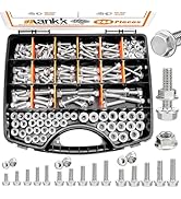 mankk 244PCS 304 Stainless Steel Metric Flange Bolts and Nuts Assortment Kit M5/M6/M8(10mm to 35m...