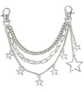 Y2k Layered Silver Star Jean Pants Chain for Women Stylish Chunky Stars Waist Bag Chains Vintage ...