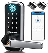 Smart Door Lock, OLUMAT Keyless Entry Door Lock Fingerprint Door Lock with Keypad Digital Door Lo...