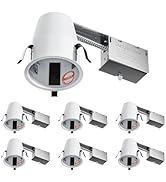 Anyhome 6 Pack 4 Inch Recessed Lighting Housing Remodel, 2024 Version IC Rated &amp; Air Tight Genera...