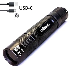 uvBeast Black Light UV Flashlight Rechargeable
