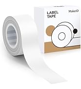 MakeID L1 E1 Q1 Label Maker Tape Refills, 16mm x 4m (0.63" x 13') Continuous Sticker Thermal Lami...