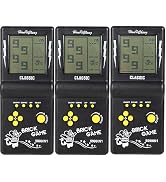 Desyeryamimi 3 Pcs Black Handheld Brick Game Console,3.5-inch Large Screen Back to School Handhel...