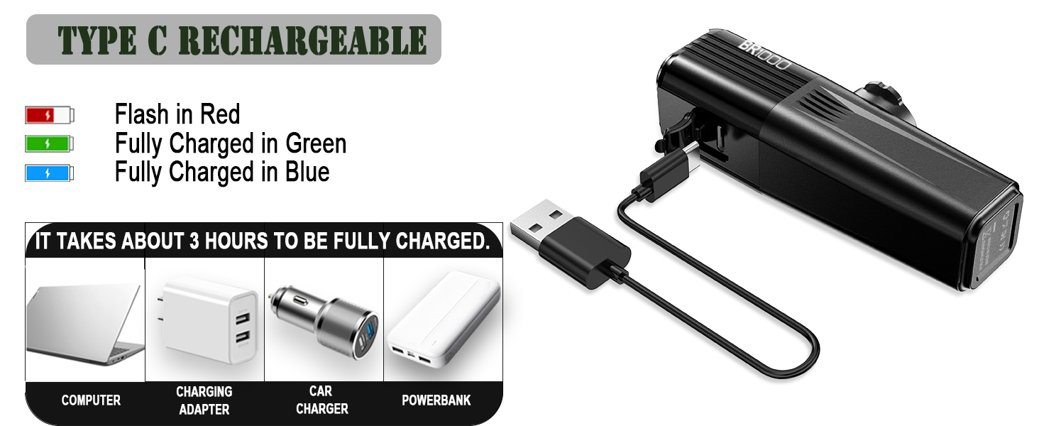 CHARGEABLE BIKE LIGHT