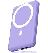AOGUERBE for Magsafe Portable Charger, 10000mAh Wireless Magnetic Power Bank PD 22.5W Fast Chargi...