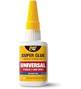 LMQ Cyanoacrylate Glue (CA Glue), Thick Super Glue for All Purpose, Waterproof Glue for Vertical ...