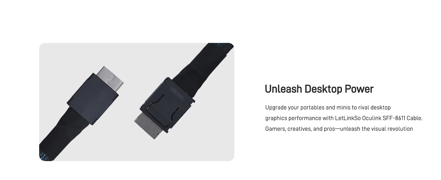 LetLinkSo Gen4 PCIe 4.0 Oculink SFF-8611 Connector