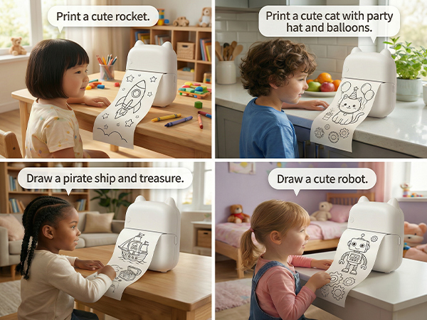 Voice-Controlled AI Creation for Kids:Say ideas out loud and watch them turn into stickers