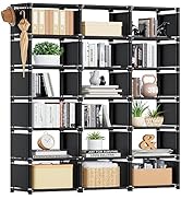 Mavivegue Bookshelf,18 Cube Storage Organizer,Book Shelf Organizer,Tall Bookcase Shelf,Book Cases...