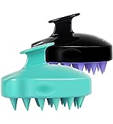 HEETA Hair Scalp Massager Shampoo Brush 2 Pack, Soft Silicone Bristles to Remove Dandruff, Waterp...
