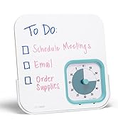 TIME TIMER MOD with Dry Erase Board — 60-Minute Visual Countdown Timer with Magnetic Whiteboard —...