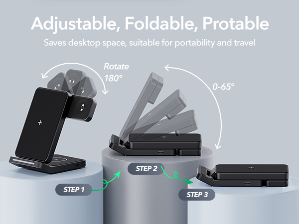 3 in 1 wireless charging station