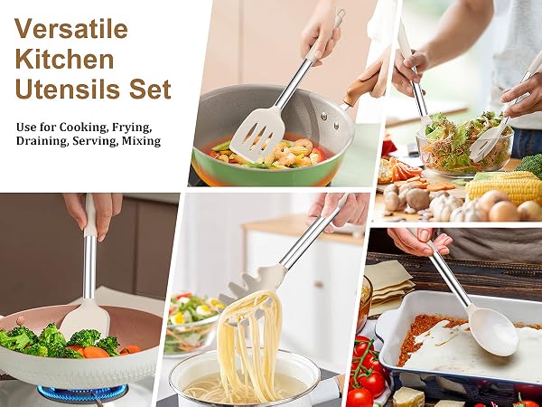silicone cooking utensil for frying, mixing, cooking