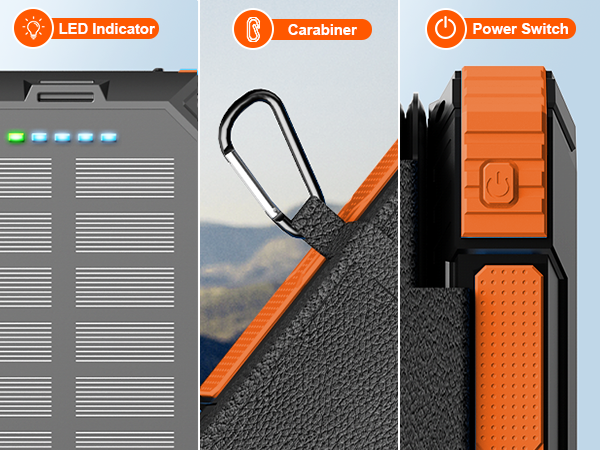 49800mAh ultra-large capacity solar charger that can keep your phone running all day.