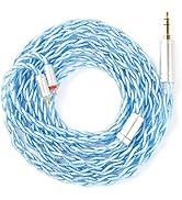 KBEAR Palm Thunder IEM Cable, 4-Strand Single Crystal Copper Silver-Plated HiFi Earphone Upgraded...