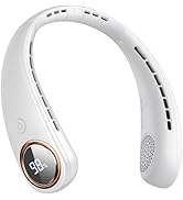 Neck Fan - Bladeless Portable Neck Fans, with LED Display, 4 Speeds, 5000mAh Personal Wearable, U...