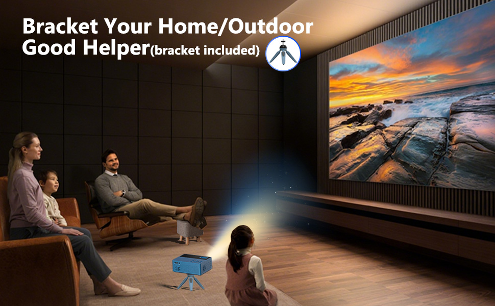 projector;mini projector;portable projector;projector with wifi and bluetooth;projector for bedroom