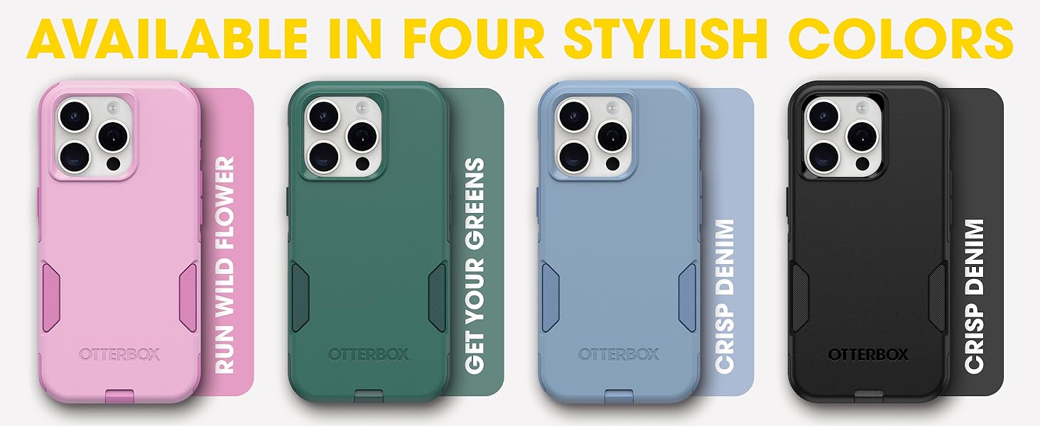 available in four stylish colors: pink, green, blue and black