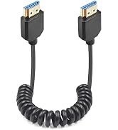 Duttek 8K HDMI Coiled Cable 1 FT-4 FT, 48Gbps Ultra Thin Short HDMI Cable Male to Male Support 8K...