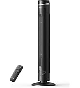 PELONIS 42-Inch Tower Fan with 90° Oscillation, DC Motor Standing Fan with Remote Control &amp; LED D...