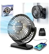 SOQSYS Cruise Approved Magnetic Fan with 12000mAh Rechargeable Battery, Cruise Fan with 3 Speeds,...