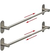 MIROAMZ Towel Bar, Adjustable 14.4inch - 25.2inch Towel Rack, Self Adhesive &amp; Wall Mounted for Ba...