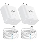 Pro Max Charger 45W USB C Charger Block Fast Charging with 6.6FT Long Type C Cord Cable for Phone...