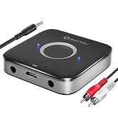 Bluetooth AUX Adapter for Car, SONRU Bluetooth 5.0 Wireless Audio Receiver Adapter for Home Stere...