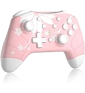 Mytrix Sakura Pink Pro Wireless Controller Compatible with Nintendo Switch, Windows PC iOS Androi...