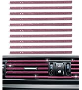 AOCISKA 10 Pieces Rhinestone Car Air Conditioner Decoration Strip for Vent Outlet, Bling Car Air ...