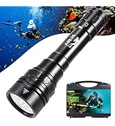 APLOS AP150 Dive Light – 15000 Lumens, Waterproof to 492ft, Powerful Scuba Diving Flashlight