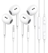 Wired Earbuds, 2 Pack 3.5mm Headphones with Mic, [MFi Certified] Clear Call Volume Control HiFi S...