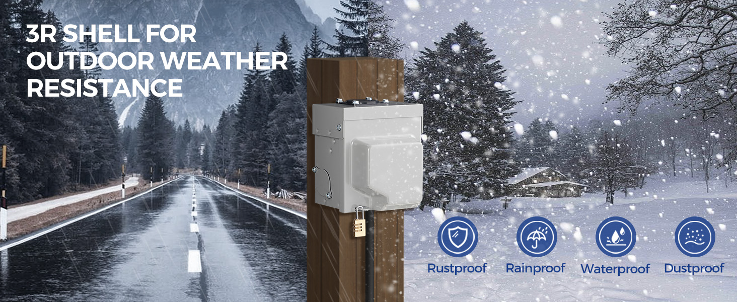 50 Amp RV Power Outlet Box