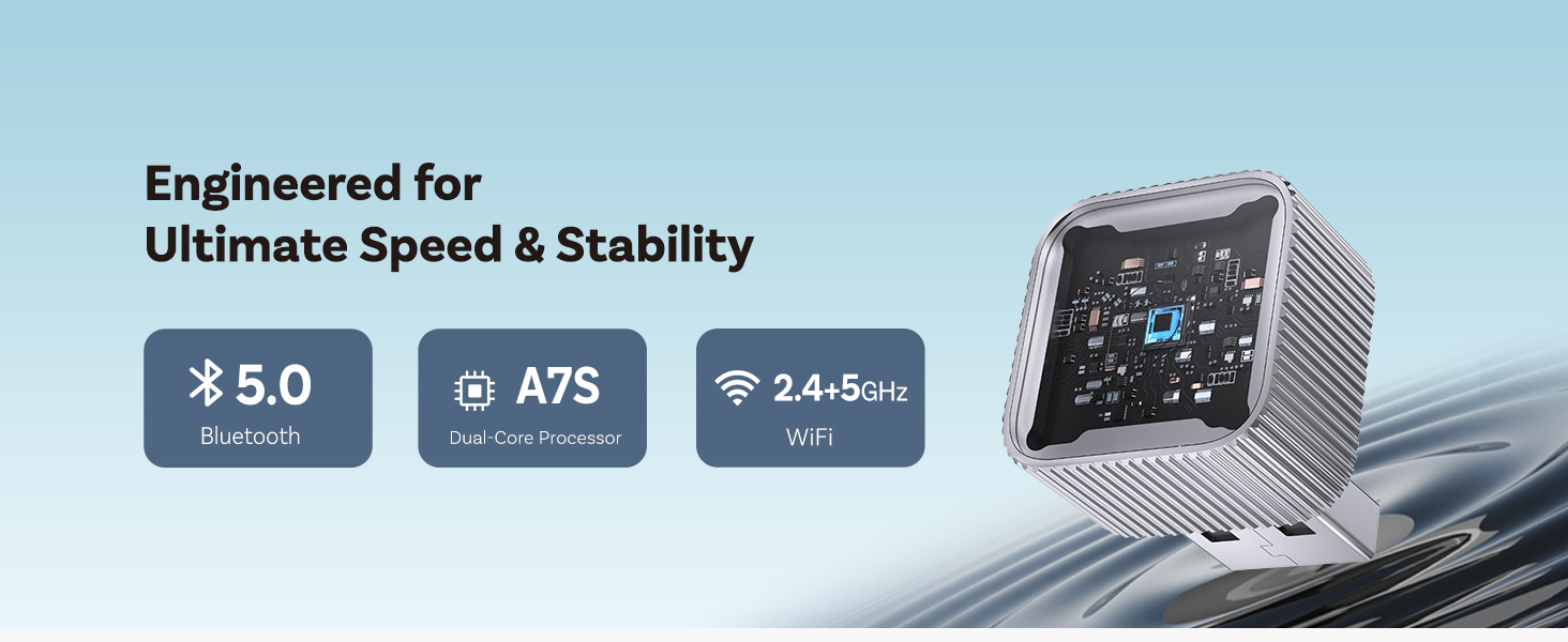 2026 Upgrade Ottocast Mini Cube, 2-in-1 Wireless CarPlay &amp;amp; Android Auto Adapter