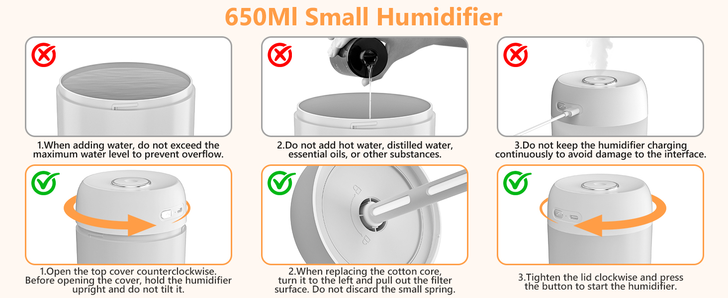 650ML Portable Humidifier