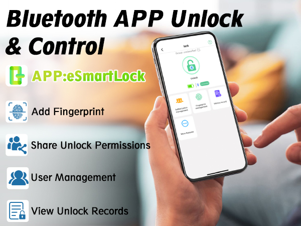 Fingerprint Padlock,Heavy Duty Smart Padlock