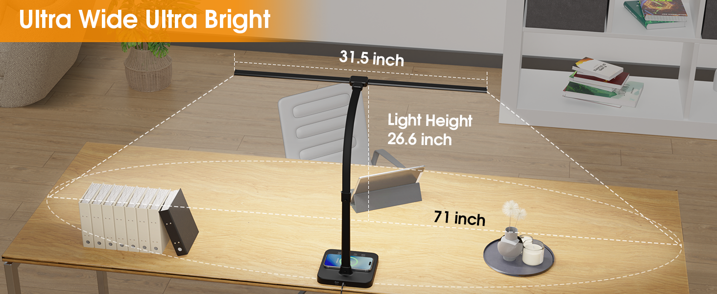 monitor light led lights for desk bedside wireless charger