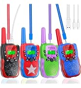 Vvinca Walkie Talkies for Kids Rechargeable, Spider Toys for Ages 3 4 5 6 7 8 9 10 Boys Girls Chr...