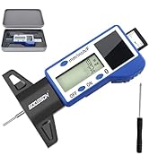 GODESON Digital Tire Tread Depth Gauge – 3 Modes-Fraction/Inch/MM Display, Solar &amp; Battery Hybrid...