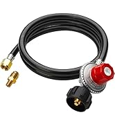 CALPOSE 5FT High Pressure Propane Regulator Hose, 0~20PSI Adjustable Propane Tank Regulator, QCC1...