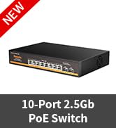10-Port 2.5Gb PoE Switch with 2*10G Uplink