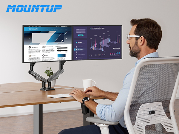 dual monitor mount